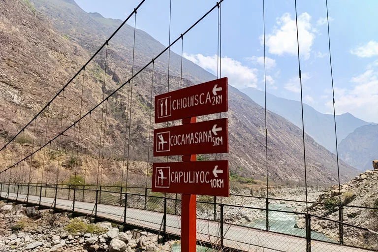Puente sobre el río Apurímac - Choquequirao